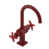 Rubinet Single Hole Dual Handle Lav. Set. (less drain) Maroon