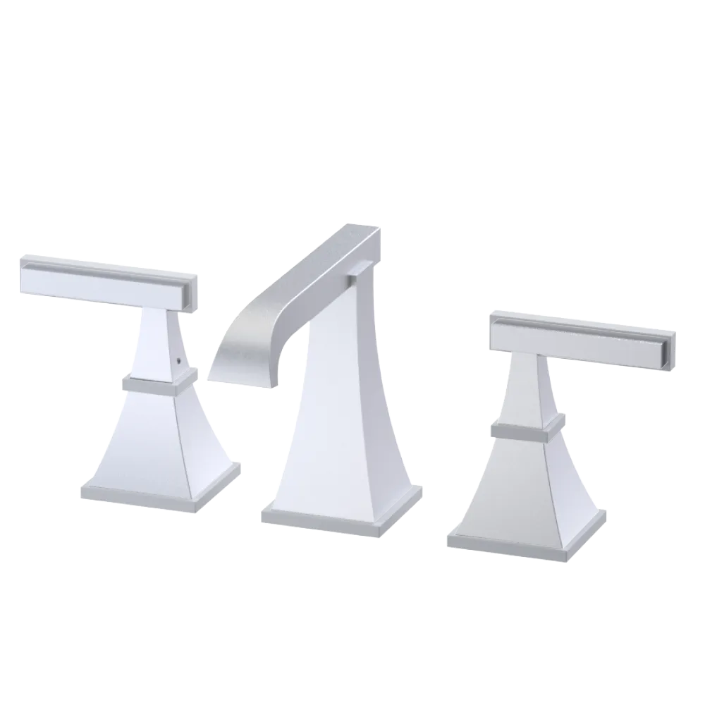 Rubinet Widespread Lav. Set. (less drain) Satin Chrome