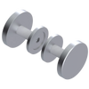 Rubinet Shower Door Knob (set) Satin Chrome