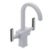 Rubinet Single Hole Dual Handle Lav. Set. (less drain) Matt White