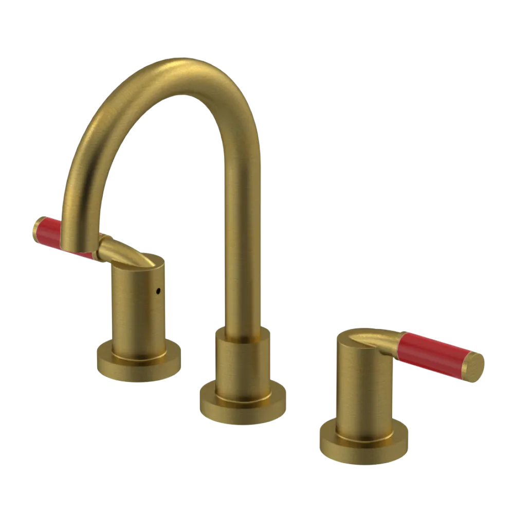 Rubinet Widespread Lav set (less drain) Antique Brass Matt