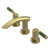 Rubinet Widespread Lav. Set. (less drain) Natural Brass