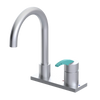 Rubinet 4" Centre Single Control Lav. Set. (less drain) Satin Chrome