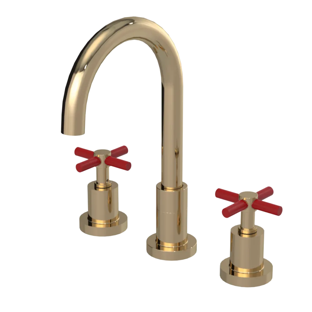Rubinet Widespread Kitchen Set with LaSalle Spout Gold