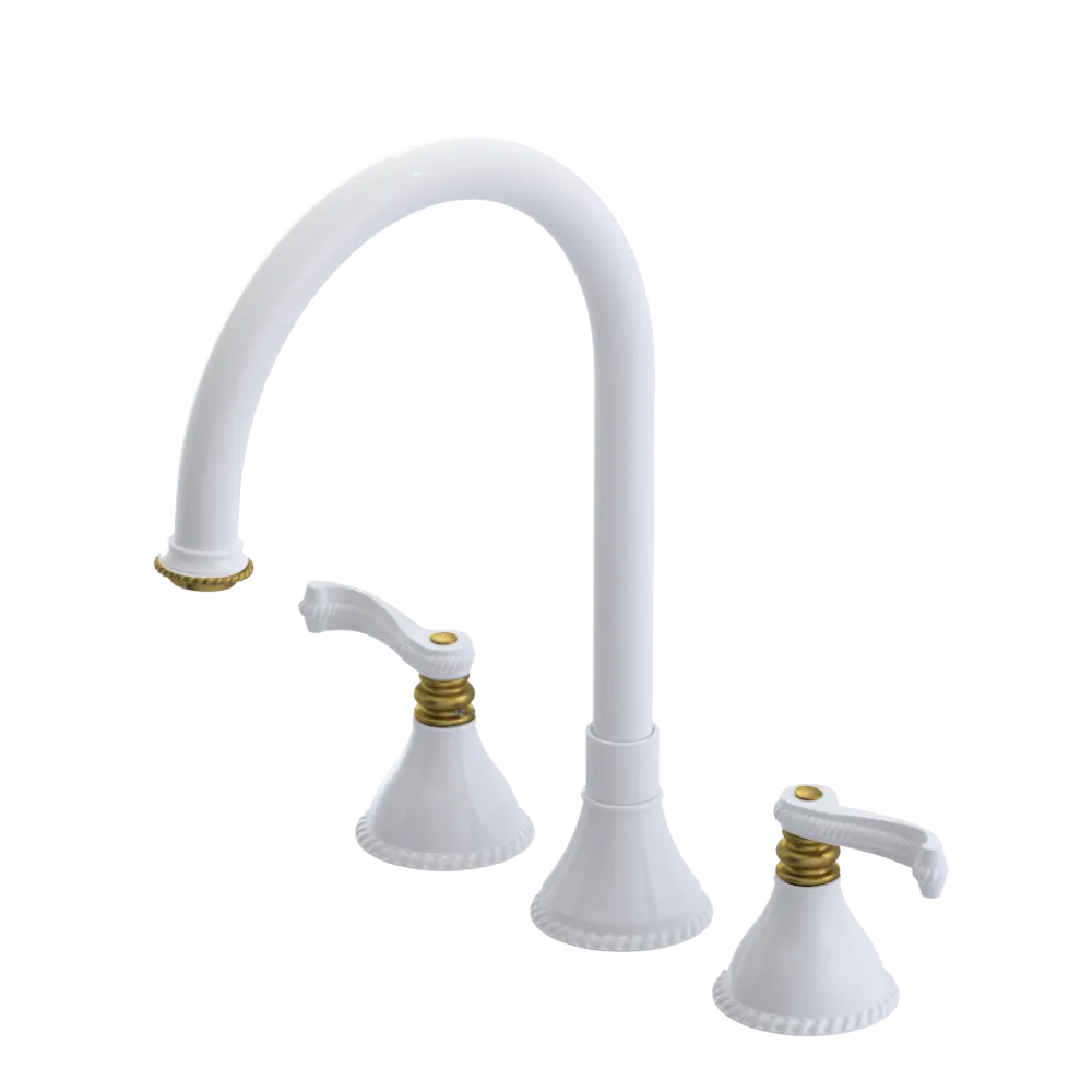 Rubinet Widespread Kitchen Set White