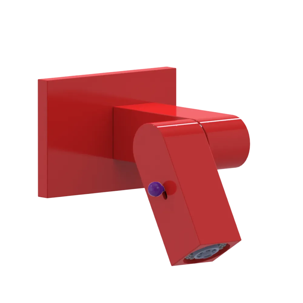 Rubinet Wall Mount Bidet & Foot Rinse with Dual Function Spray Red