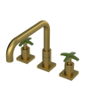 Rubinet Widespread Kitchen Set with Genesis Spout Antique Brass Matt