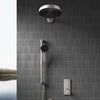 Kalia Premia - RoundOne TB3 Shower system with push-buttons valve - Vertical arm