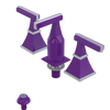 Rubinet Bidet Fitting with Spray, Diverter, and Vacum Breaker (Less Drain) Purple Haze