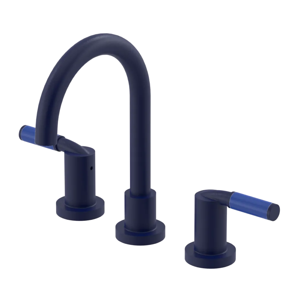 Rubinet Widespread Lav set (less drain) Midnight Blue