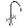 Rubinet Two Handle Single Hole Kitchen Set Satin Nickel