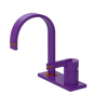 Rubinet 4" Centre Single Control Lav. Set (less drain) Purple Haze