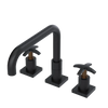 Rubinet Widespread Kitchen Set with Genesis Spout Matt Black