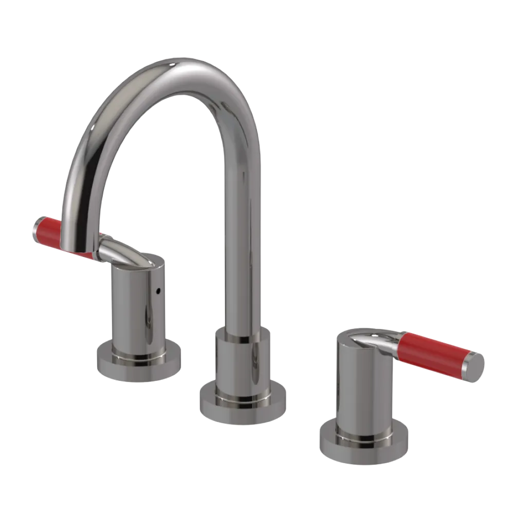 Rubinet Widespread Lav set (less drain) Polished Nickel