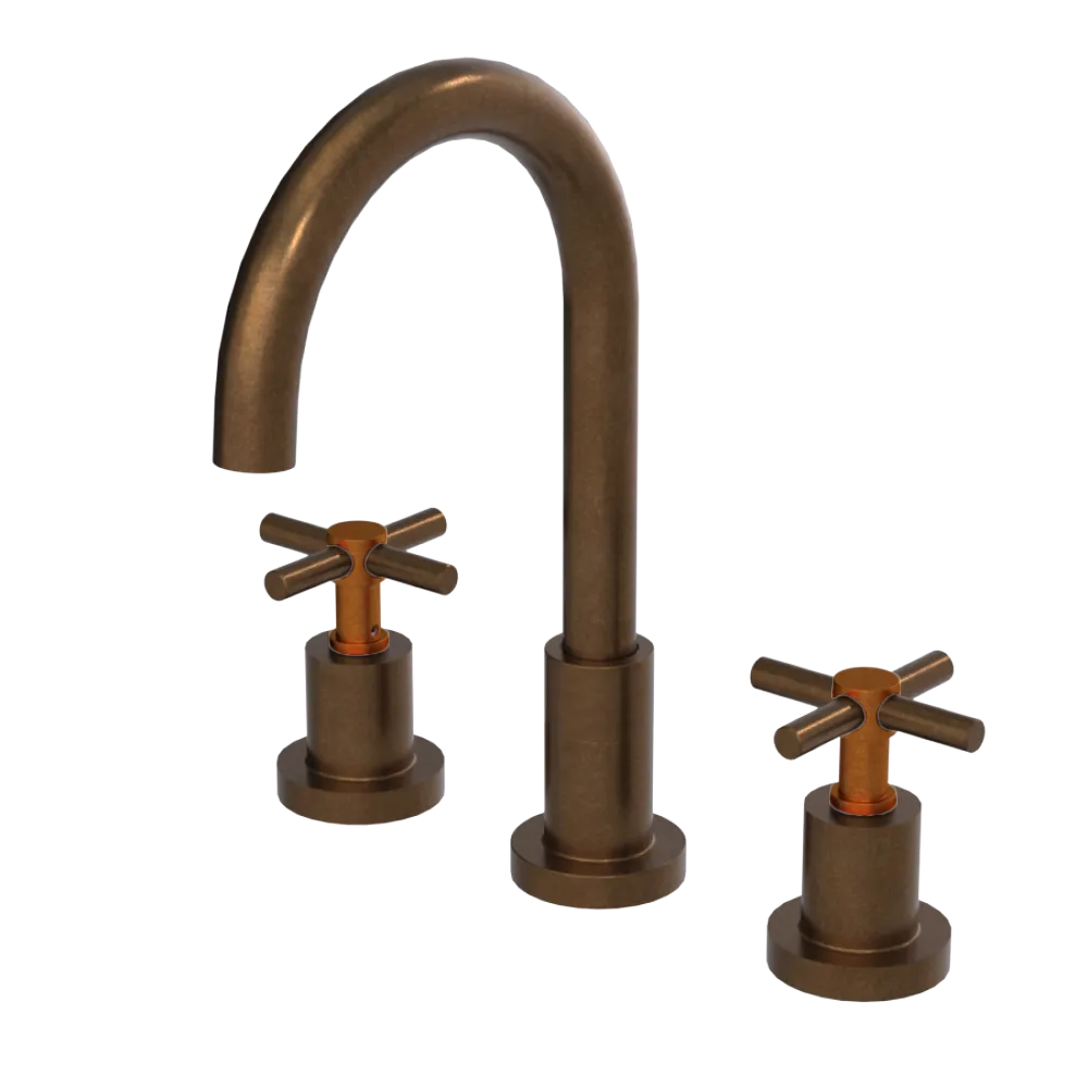 Rubinet Widespread Kitchen Set with LaSalle Spout Tuscan Brass