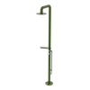 Rubinet Pressure Balance Outdoor Shower with Foot Rinse & 10" Shower Head (with shelf) - 304 Stainless Steel Green Envy