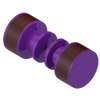 Rubinet Shower Door Knob (set) Purple Haze