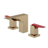 Rubinet Widespread Lav. Set. (less drain) Gold