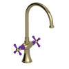 Rubinet Two Handle Single Hole Kitchen Set Natural Brass