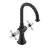 Rubinet Single Hole Dual Handle Lav. Set. (less drain) Matt Black