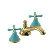 Rubinet Widespread Lav. Set. (less drain) Natural Brass