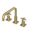 Rubinet Widespread Kitchen Set with Genesis Spout Satin Gold