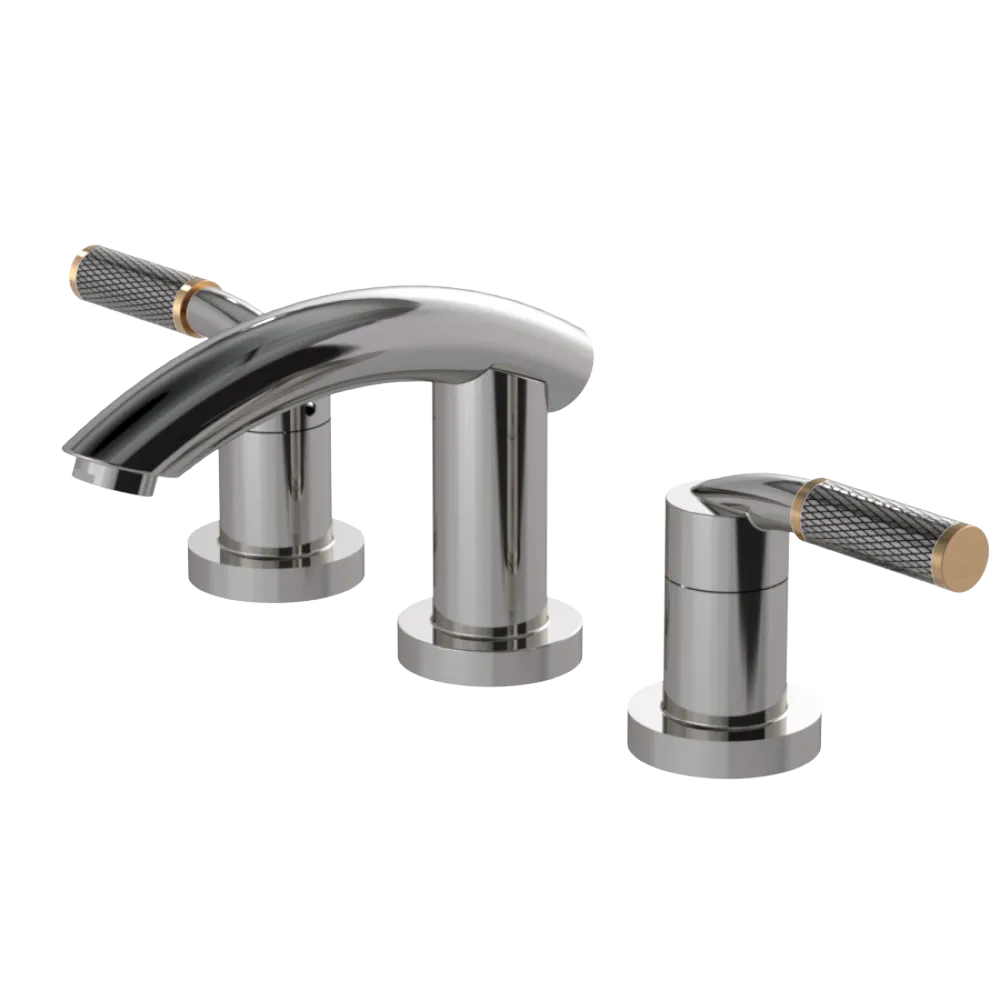Rubinet Widespread Lav. Set. (less drain) Polished Nickel