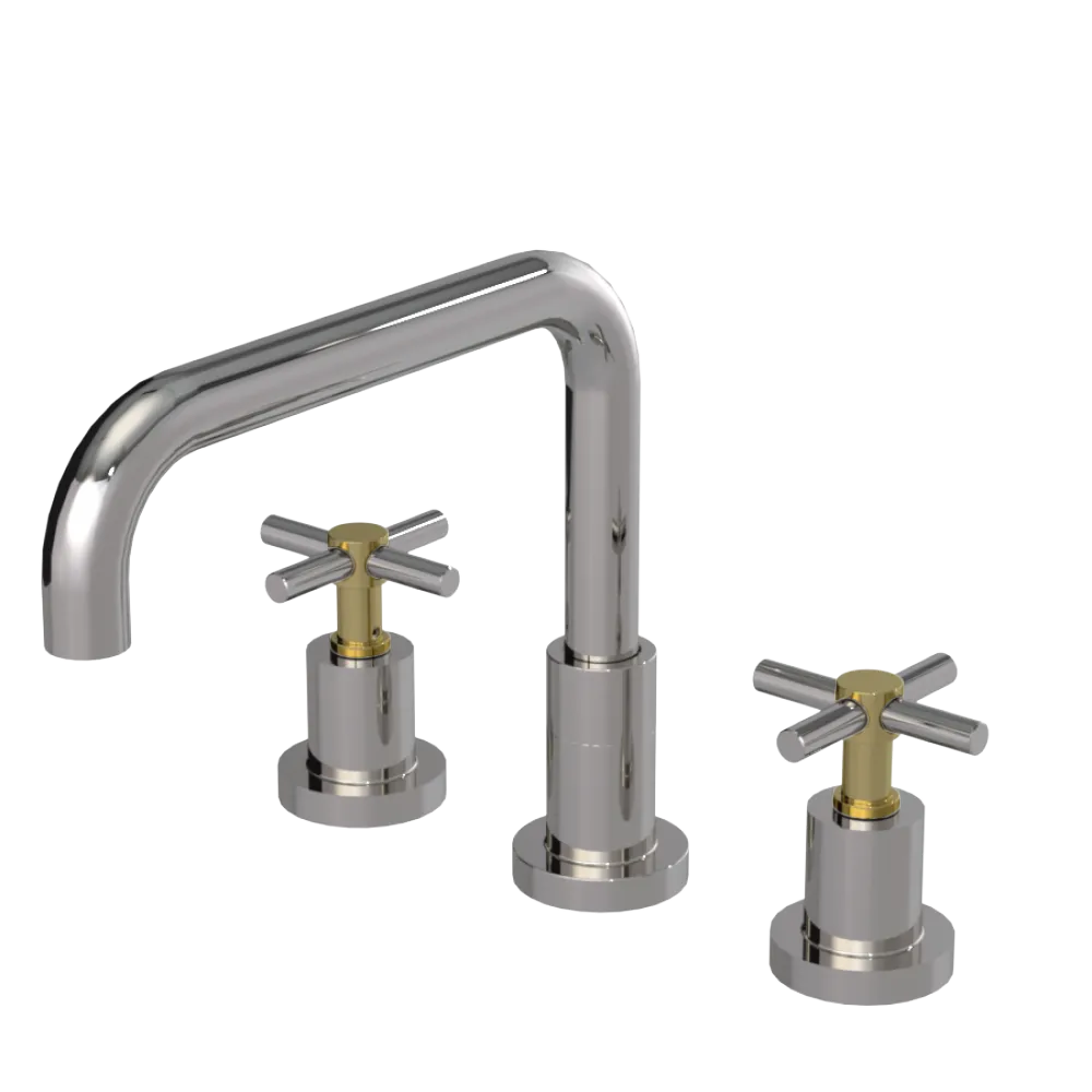 Rubinet Widespread Kitchen Set Polished Nickel