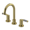 Rubinet Widespread Lav set (less drain) Natural Brass
