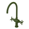 Rubinet Two Handle Single Hole Kitchen Set with LaSalle Spout Green Envy