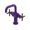Rubinet Single Hole Dual Handle Lav. Set. (less drain) Purple Haze
