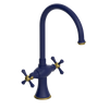 Rubinet Two Handle Single Hole Kitchen Set Midnight Blue