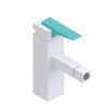 Rubinet Single Control Bidet Fitting (less drain) Matt White