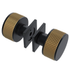 Rubinet Shower Door Knob (set) Matt Black