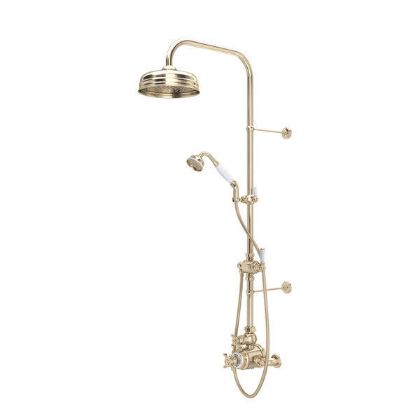 Perrin & Rowe Edwardian Thermostatic Shower Package - With Cross Handle.KIT1NX
