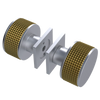 Rubinet Shower Door Knob (set) Satin Chrome