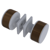Rubinet Shower Door Knob (set) Matt White