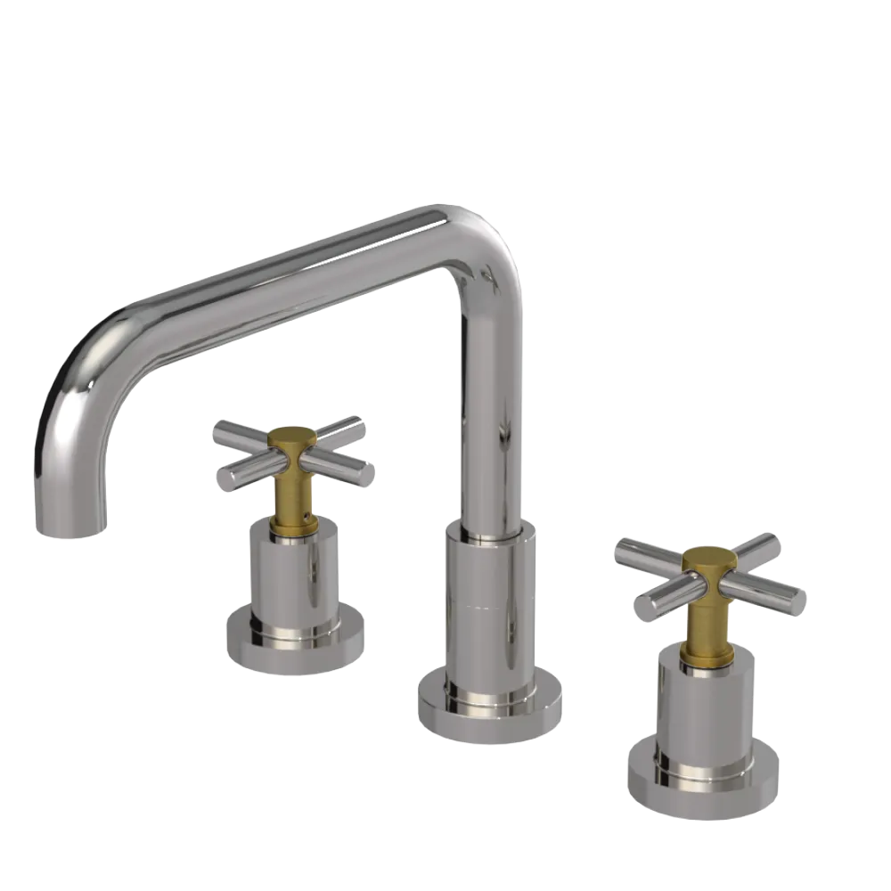 Rubinet Widespread Kitchen Set Polished Nickel