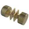 Rubinet Shower Door Knob (set) Satin Brass