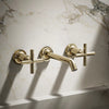 Purist® Wall-mount bathroom sink faucet trim with Cross handles, 1.2 gpm