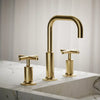 Purist® Widespread bathroom sink faucet with Cross handles, 1.2 gpm