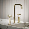 Purist® Widespread bathroom sink faucet with Cross handles, 1.2 gpm
