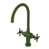 Rubinet Two Handle Single Hole Kitchen Set with LaSalle Spout Green Envy