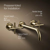 Purist® Wall-mount bathroom sink faucet trim with Cross handles, 1.2 gpm