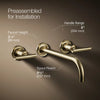 Purist® Wall-mount bathroom sink faucet trim with Lever handles, 1.2 gpm