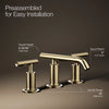 Purist® Widespread bathroom sink faucet with Lever handles, 1.2 gpm