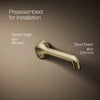 Occasion® Wall-mount bathroom sink faucet spout with Straight design, 1.2 gpm
