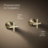 Occasion® Wall-mount bathroom sink faucet Cross handle trim, 1.2 gpm