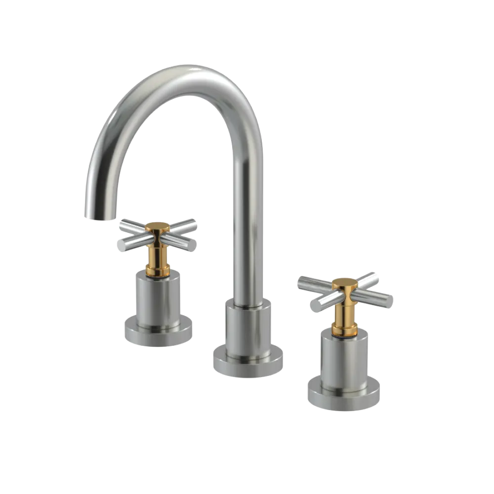 Rubinet Widespread Lav. Set. (less drain) Satin Nickel