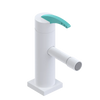 Rubinet Single Control Bidet Fitting (less drain) White